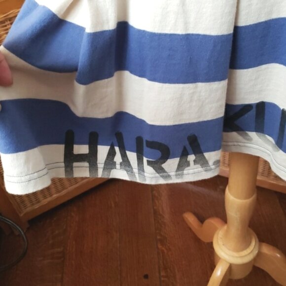 Rare Vintage Y2K Harajuku Lovers Nautical Striped Low Rise Skirt Size Large - Picture 6 of 14